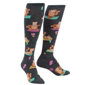 SOCK IT TO ME Red Panda Pose Knee High Socks NWT‎
